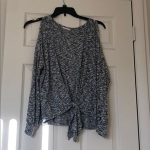 Cold shoulder sweater
